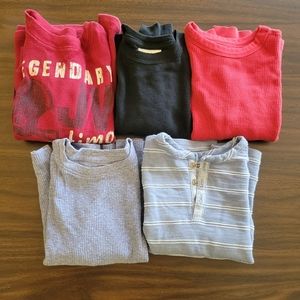 5 kid's thermal shirts bundle